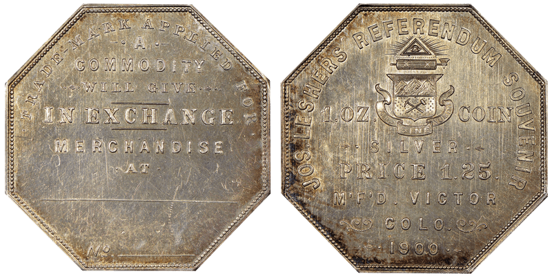 1901 Silver Lesher Dollar HK-1016, Samuel Cohen