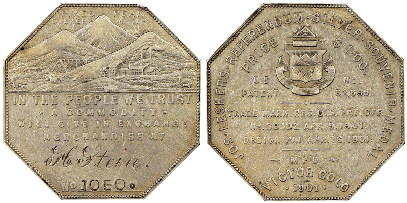 1901 Silver Lesher Dollar HK-1020, Attorney Will. H. Brown