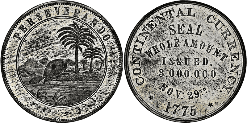 1778 Copper So-Called Dollar HK-863b, Perseverando