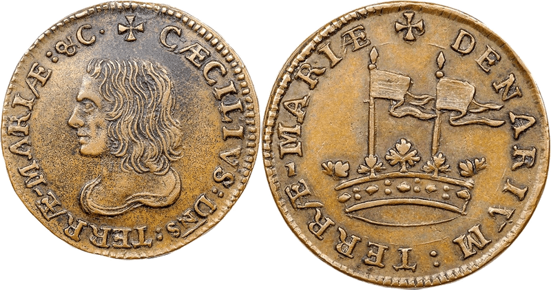 (1659) Lord Baltimore Maryland Penny