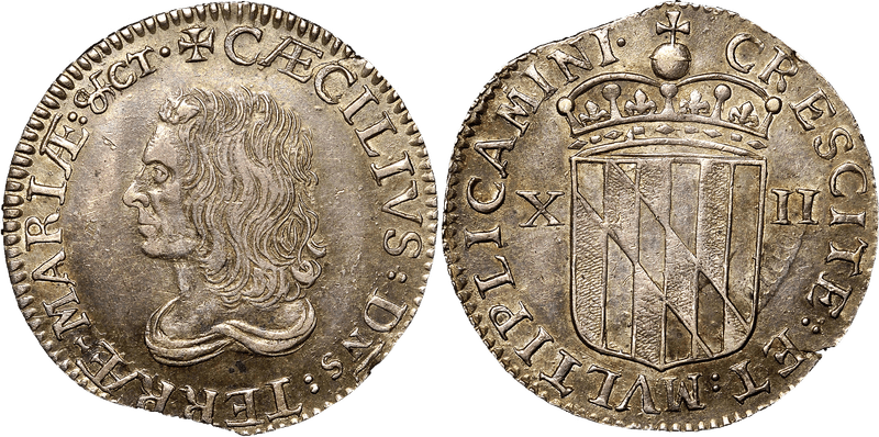 (1659) Lord Baltimore Maryland Shilling