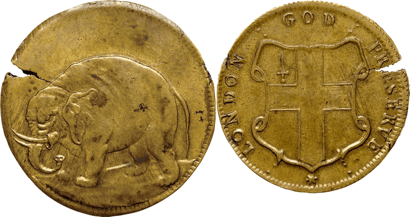 (1694) Token Elephant - Brass