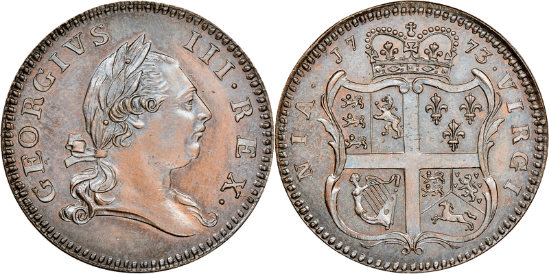 1773 Virginia Penny - Proof