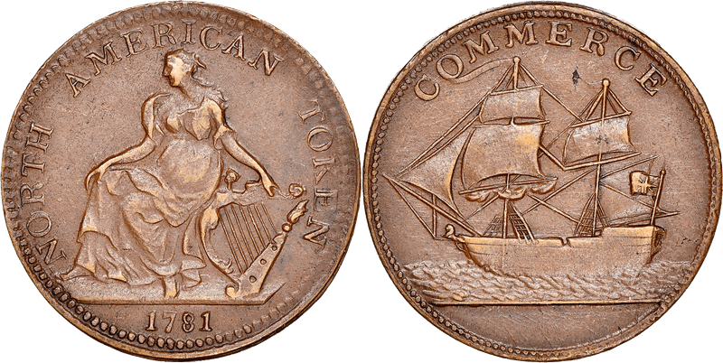 1781 North American Token - Thick Flan