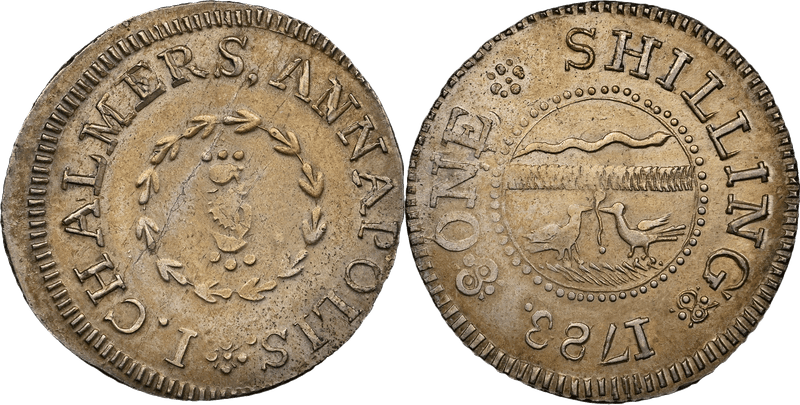 1783 Chalmers Shilling - Large Worm