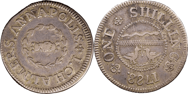 1783 Chalmers Shilling - Short Worm