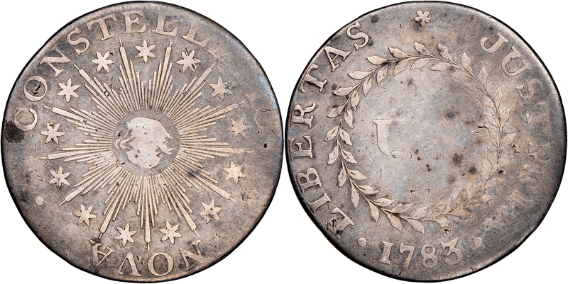 1783 Nova Constellatio Pointed Rays - Small US Silver Half Penny