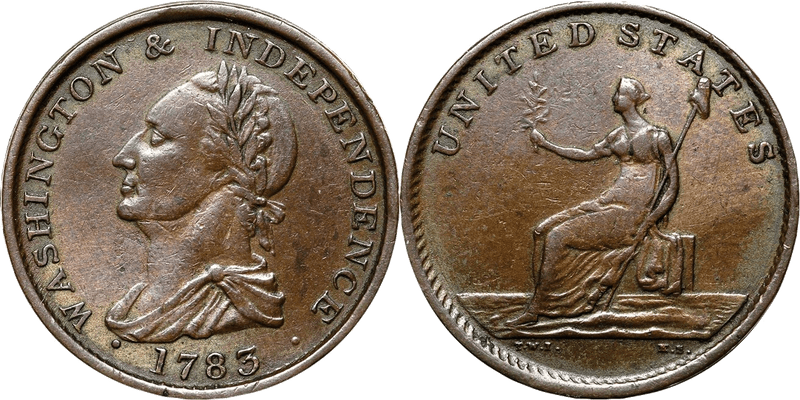 1783 Washington & Independence - Draped Bust Button Cent