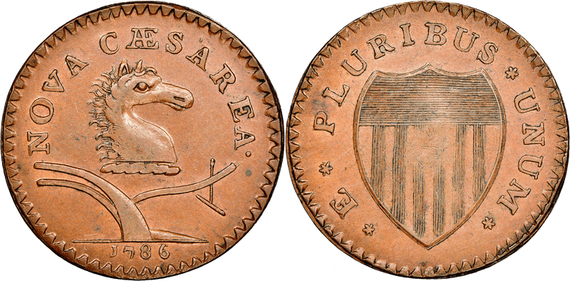 1786 NJ Under Plow No Coulter Half Penny