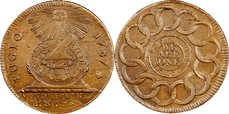 1787 Fugio Cent - Raised Rims