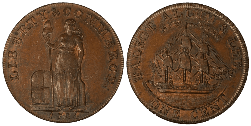 1794 Talbot Allum & Lee - Lettered Edge Proof Cent