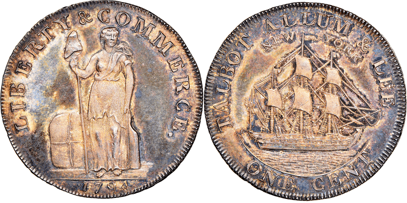 1794 Talbot Allum & Lee - Lettered Edge Silver Cent