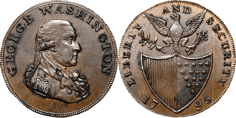 1795 Liberty & Security - Asylum Edge Half Penny