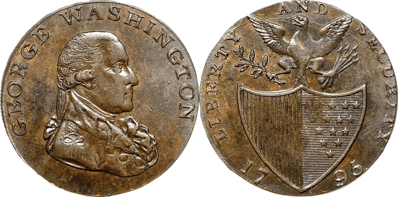 1795 Liberty & Security - Plain Edge Half Penny