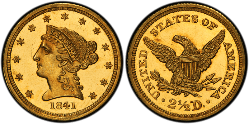 1841 Proof Liberty Head Quarter Eagle