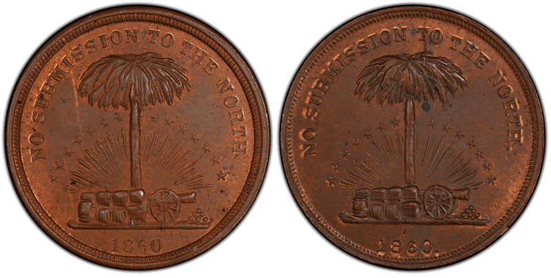 (1860) Civil War Patriotic Token F-514/516a, No Submission