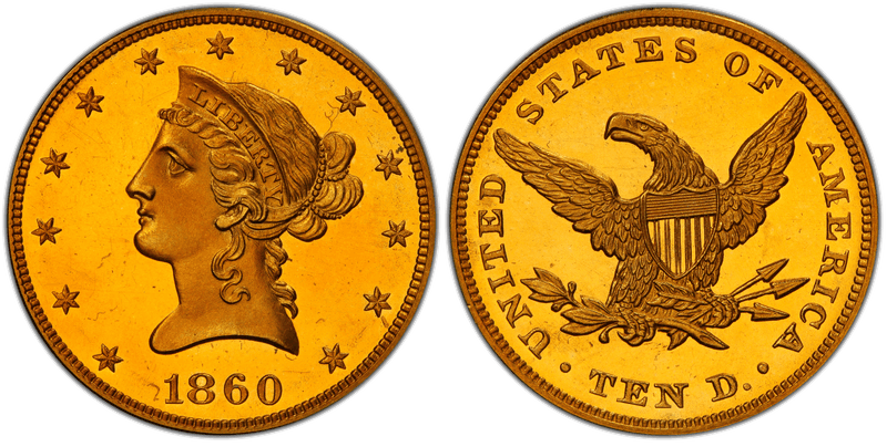 1860 Proof Liberty Head Eagle