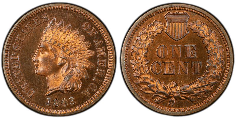 1863 Proof Cent Pattern - J-301