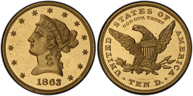 1863 Proof Eagle Pattern - J-351