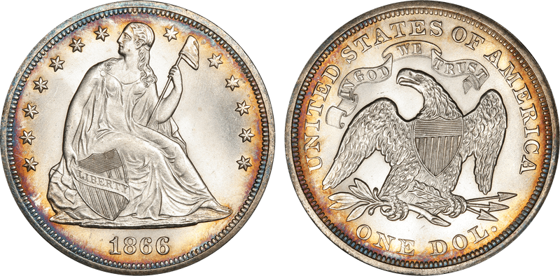 1866 Seated Liberty Dollar