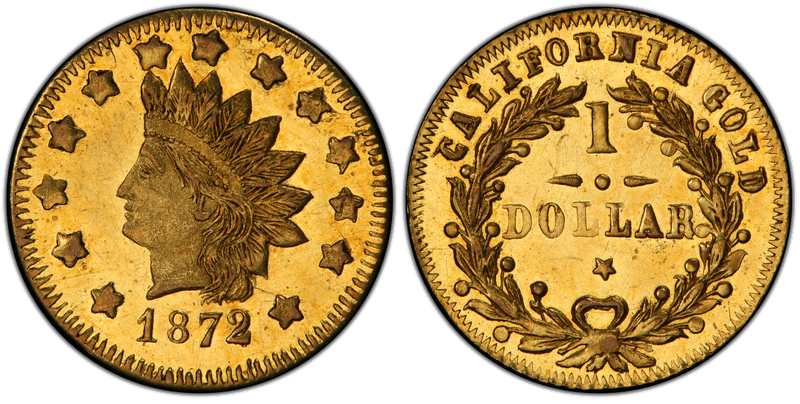 1872 Gold Dollar - BG-1206