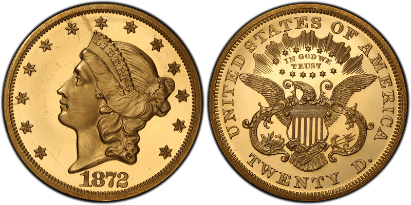 1872 Proof Liberty Head Double Eagle