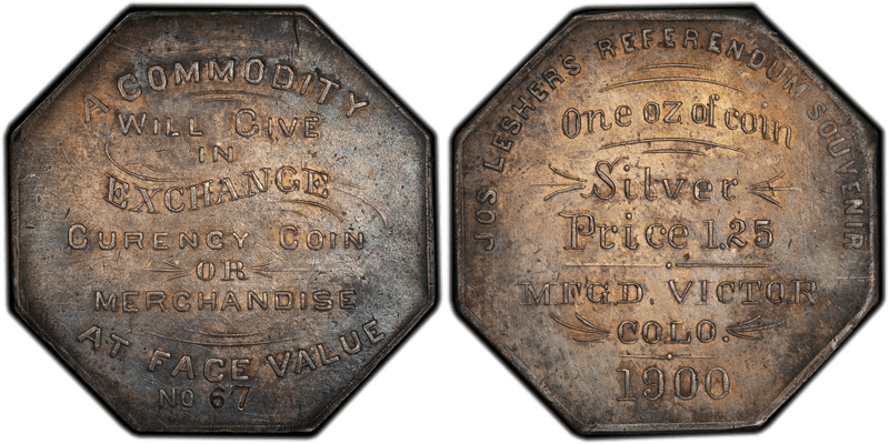1900 Lesher Dollar - HK-787, Zerbe Type 1