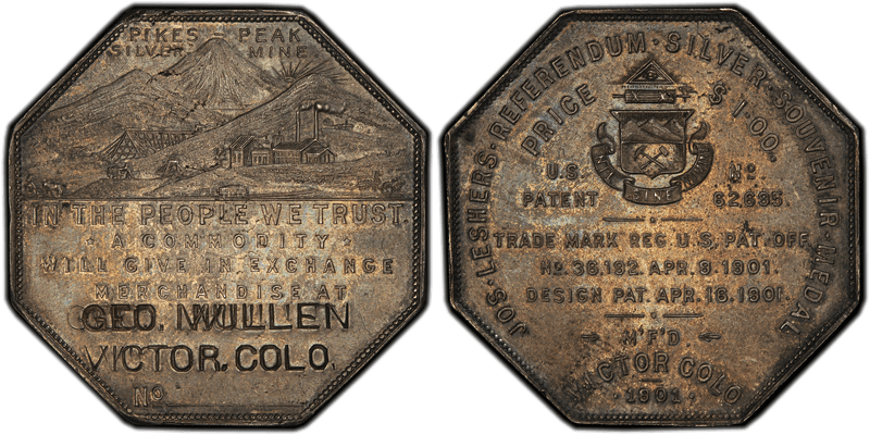 1901 Lesher Dollar - HK-795a, George Mullen, No Number