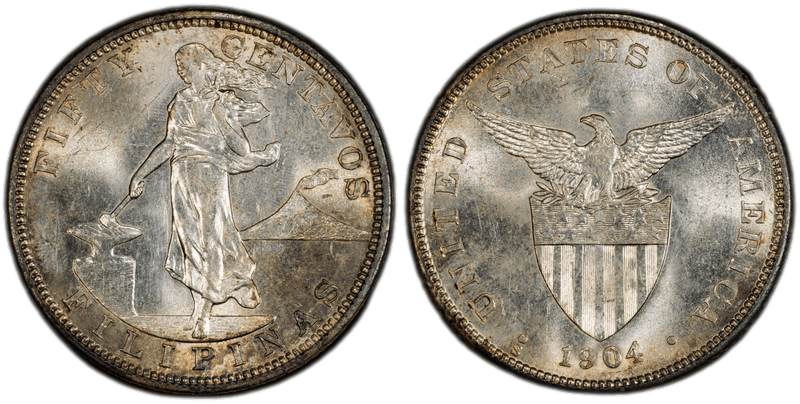 1904 Philippine Fifty Centavos