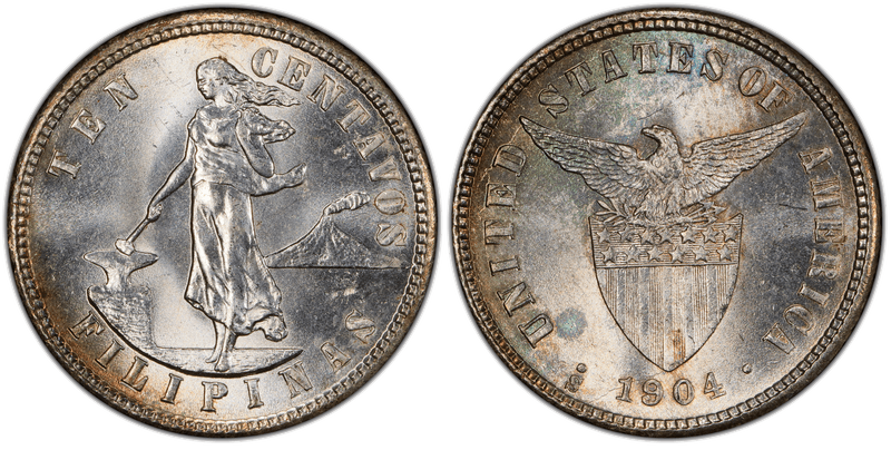 1904 Philippine Ten Centavos