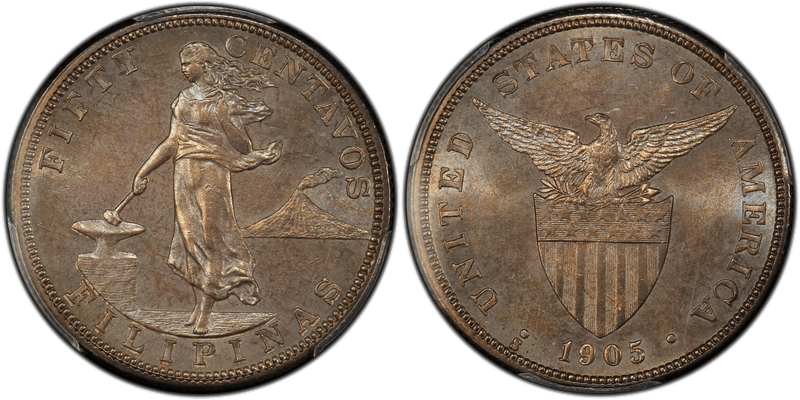 1905 Philippine Fifty Centavos