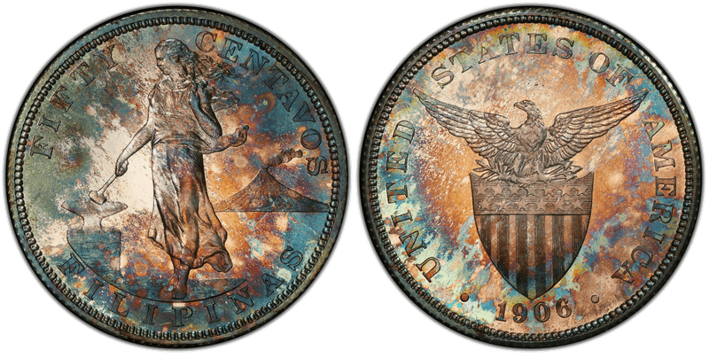 1906 Philippine Fifty Centavos