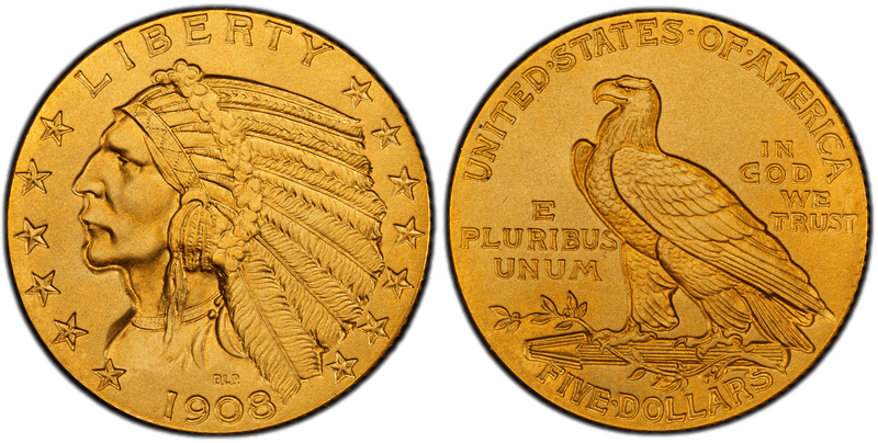 1908 Proof Indian Head Half Eagle