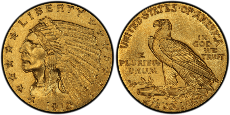 1910 Indian Head Quarter Eagle
