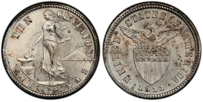 1911 Philippine Ten Centavos