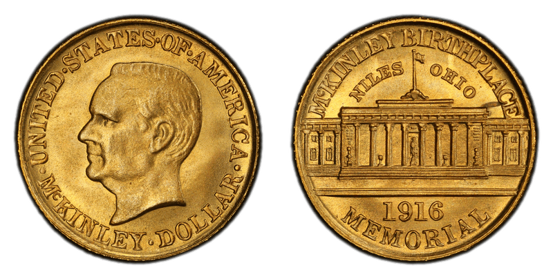1916 McKinley Memorial Commemorative Gold Dollar