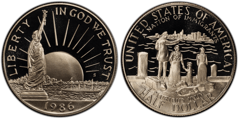 1986 (S) Proof Statue of Liberty Centennial Commemorative Half Dollar