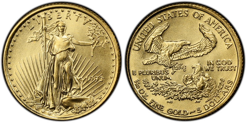 1993 American Eagle Five Dollar Gold
