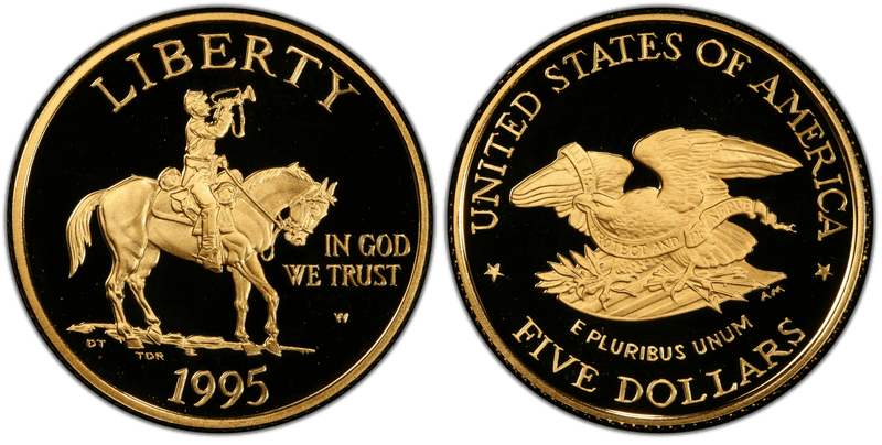 1995 (W) Proof Civil War Battlefield Preservation Commemorative Five Dollar Gold