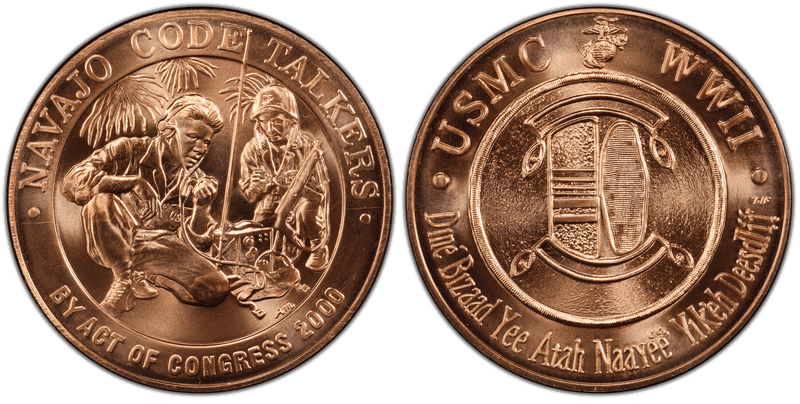 2000 Medal Navajo Code Talkers 38mm