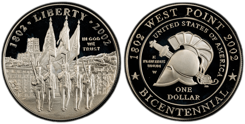 2002 (W) Proof West Point Dollar