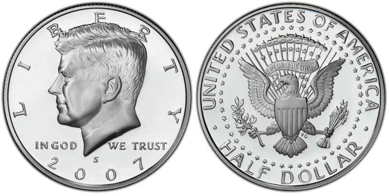 2007 (S) Proof Silver Kennedy Half Dollar
