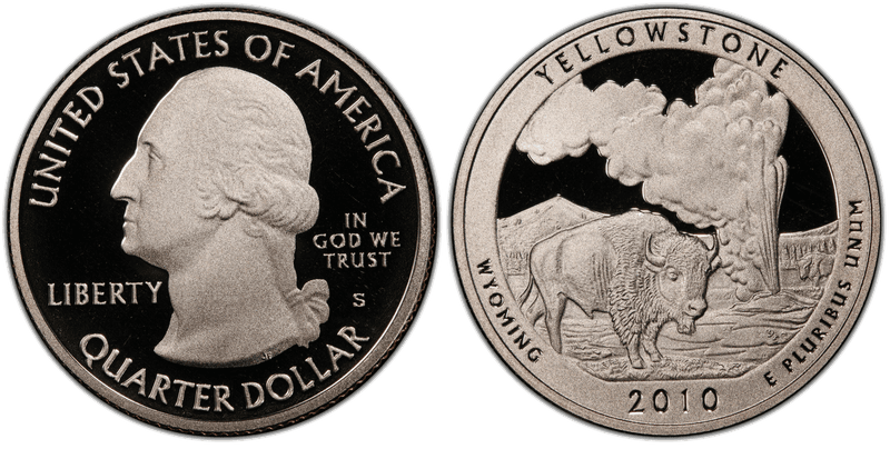 2010 (S) Proof Yellowstone National Park Quarter