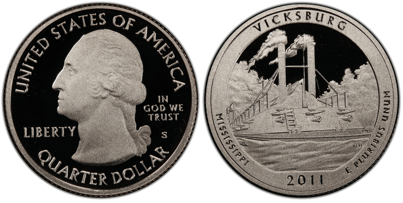 2011 (S) Proof Vicksburg National Park Quarter