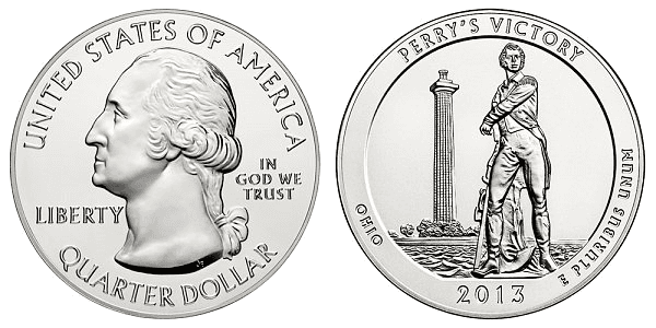 2013 (P) Perry's Memorial National Park 5 oz Silver Quarter
