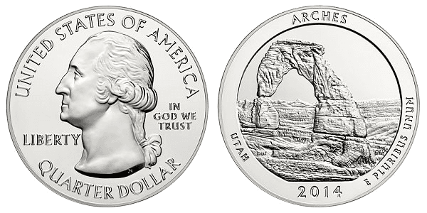 2014 5 oz. ATB Silver Quarter