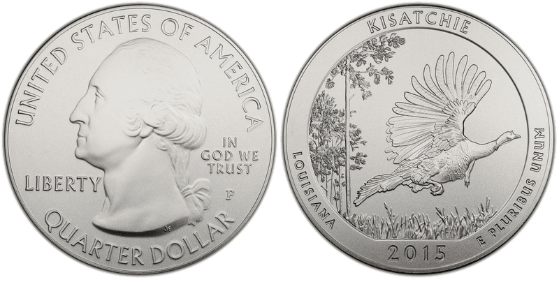 2015 (P) Burnished Kisatchie National Park 5 oz Silver Quarter