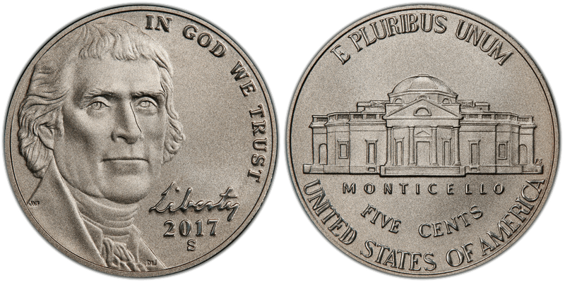 2017 (S) Jefferson Nickel - Enhanced Uncirculated