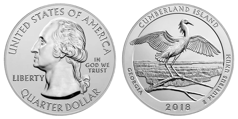 2018 (P) Cumberland Island National Park 5 oz Silver Quarter