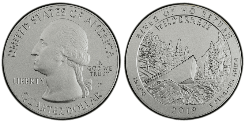 2019 (P) Burnished Frank Church River of No Return National Park 5 oz Silver Quarter